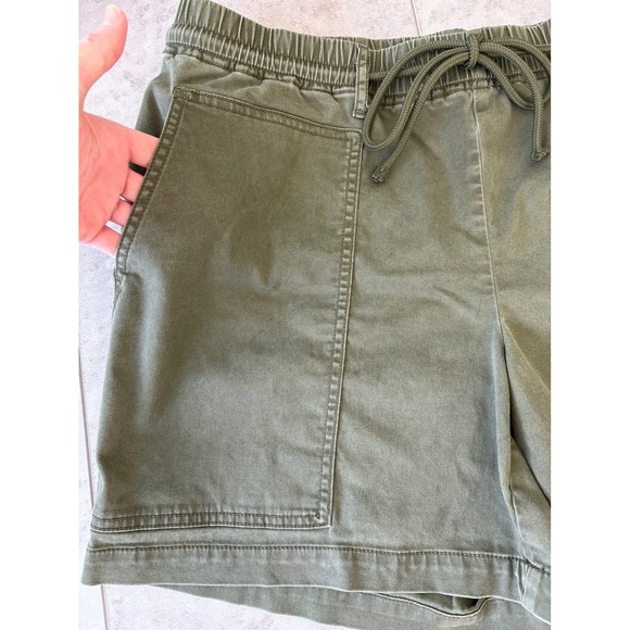 J. Jill Cargo Shorts Olive Green Drawstring Waist Pockets Hiking Women's Size L - Picture 5 of 10